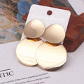 Colorful Double Round Drop Earrings for Women Men Geometric Party Jewelry