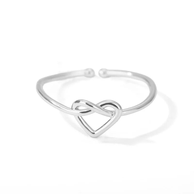 Stainless Steel Heart Rings for Women Couple Wedding Jewelry - Gold, Silver, Rose Red