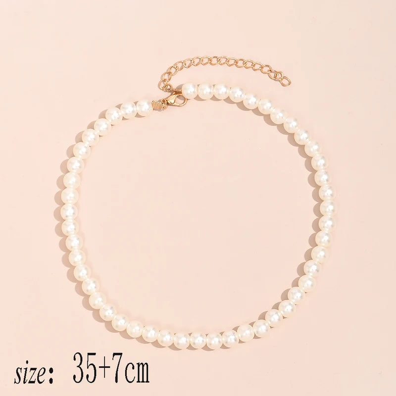 Elegant Big Pearl Necklace for Women Wedding Jewelry Choker 2021 Trend
