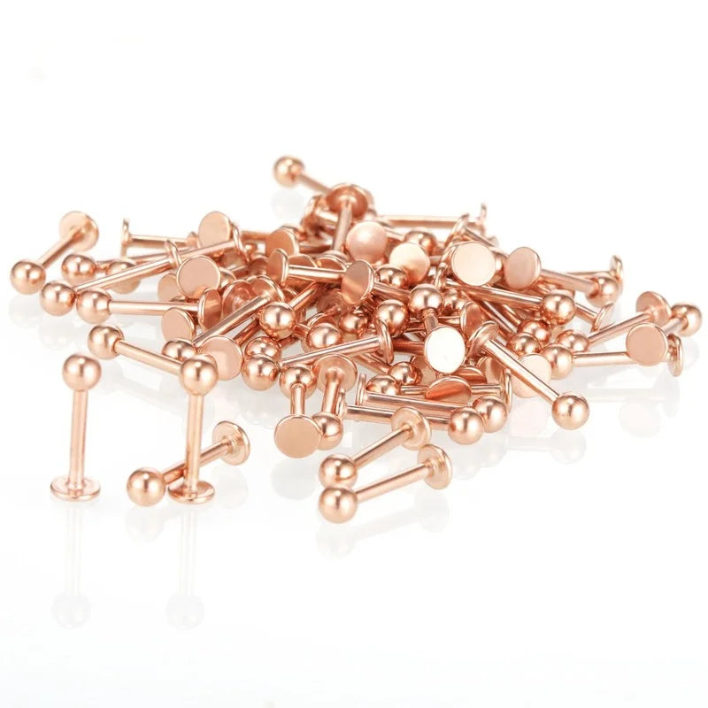 5Pcs Labret & Lip Ring Set - Surgical Steel Ear Cartilage Helix Tragus Jewelry