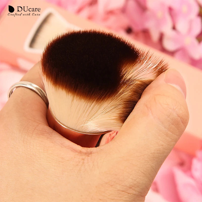 Flat Top Kabuki Foundation Brush - Synthetic Makeup Blending & Buffing Tool