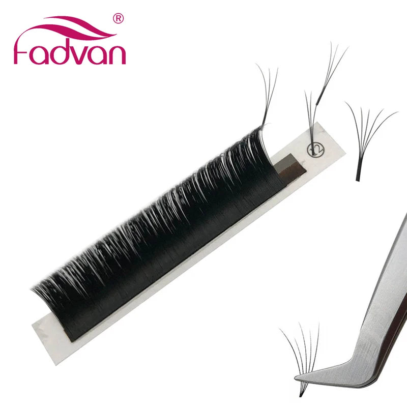 Faux Mink Eyelash Extensions 5-Case Lot - Fluffy 3D/4D/5D Russian Fans for DIY Lash Art