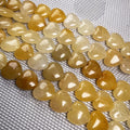 Natural Stone Heart-Shaped Beads for Jewelry Making - 16x16x8mm DIY Craft Supplies