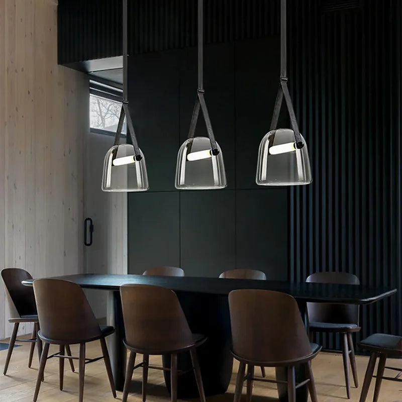 Modern Glass LED Pendant Light for Living Room & Bedroom - Indoor Decorative Lighting