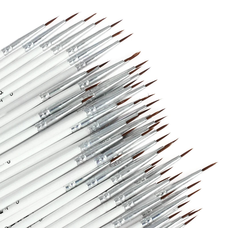 20Pcs Nail Art Brushes Set Fine Detail Drawing Pen for Acrylic & Hand Painted Nails
