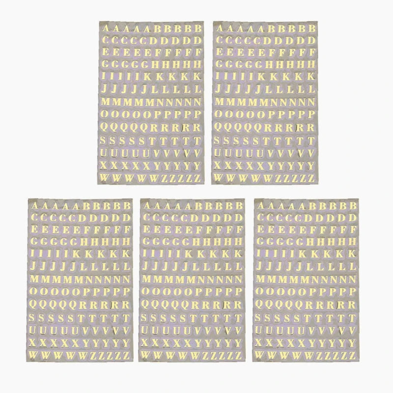 Alphabet Letters and Numbers Resin Filling Stickers - Chunky Glitter Epoxy Decor Set