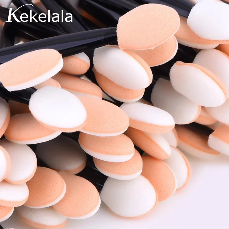 100 Pcs Makeup Sponges Eyeshadow Applicators Mini Tools Bulk Portable