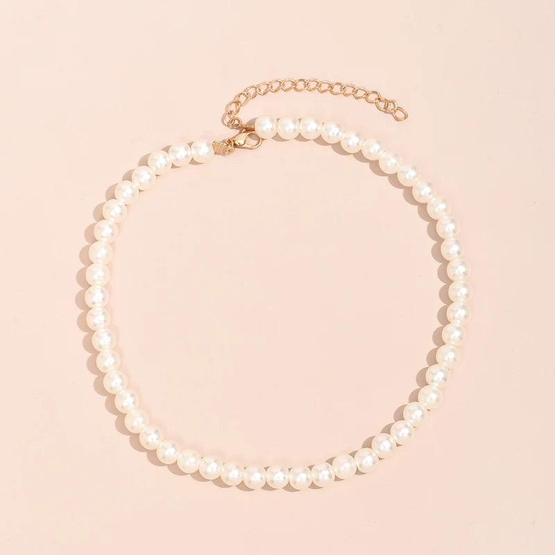 Elegant Big Pearl Necklace for Women Wedding Jewelry Choker 2021 Trend