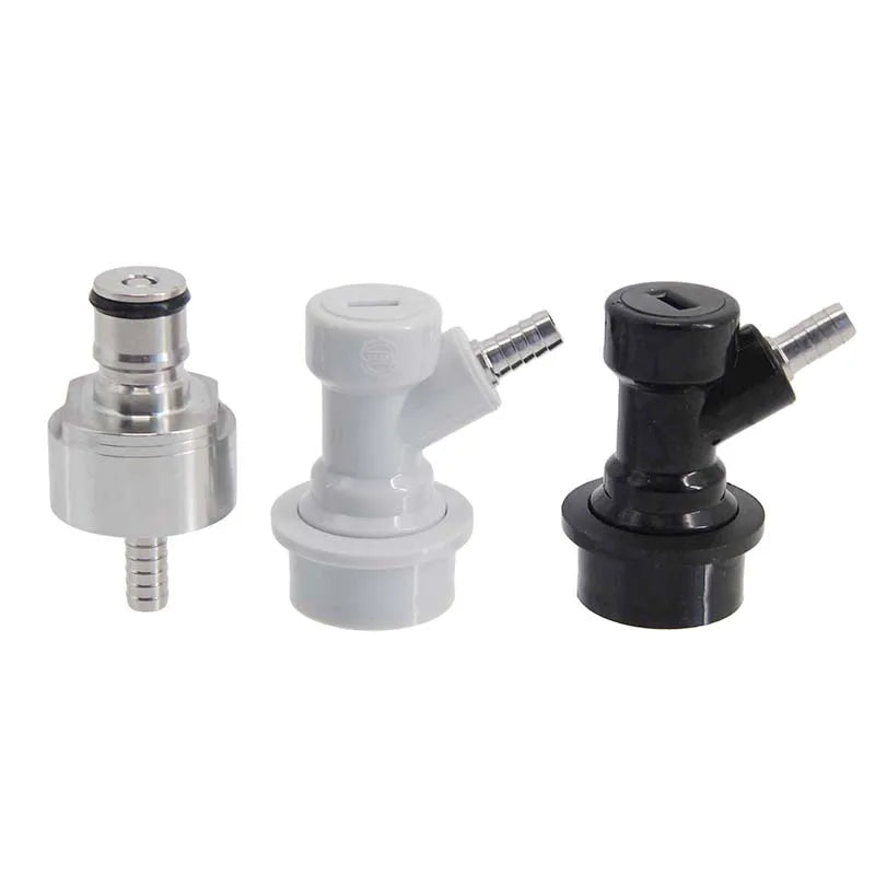 Homebrew Beer Carbonation Cap with Ball Lock Disconnect for PET Bottles