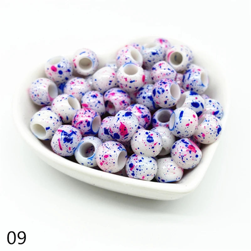 50pcs 10mm Acrylic Beads for Jewelry Making Loose Beads Craft Supplies