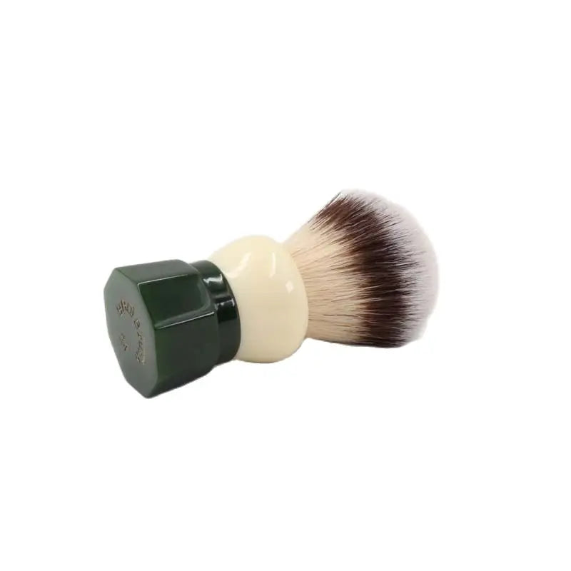 Men's Wet Shaving Brush with Synthetic Hair & Resin Handle - Green Obsidian