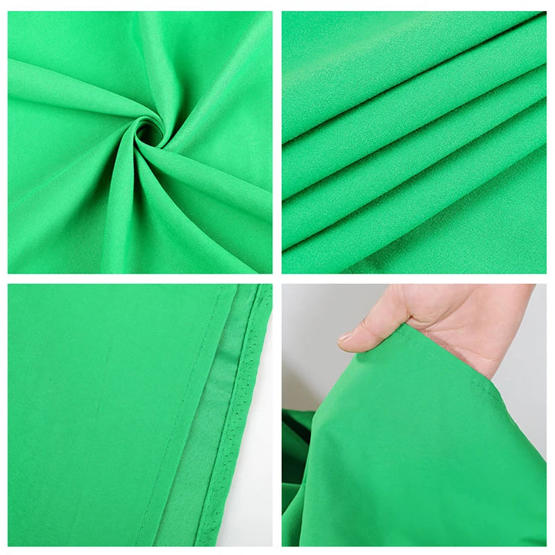 Photography Backdrop Green Screen Cotton Chromakey Studio Cloth for Photo Video Shoot