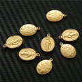 Religious Jesus Charms Pendant Set for Jewelry Making - Stainless Steel, Multiple Colors