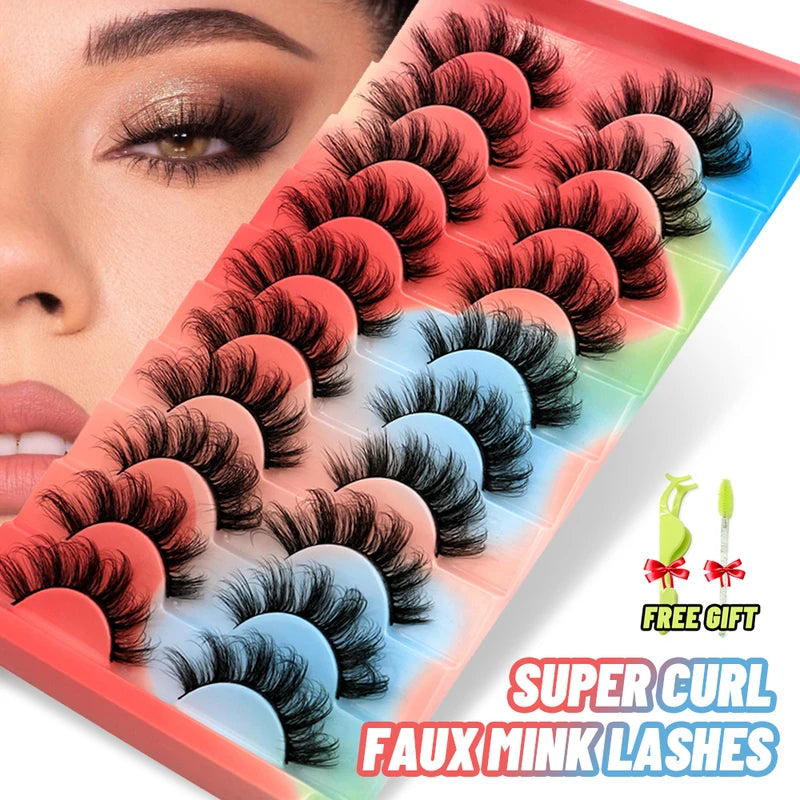 Reusable 3D Mink Lashes - Fluffy, Wispy, Natural Long Eye Makeup