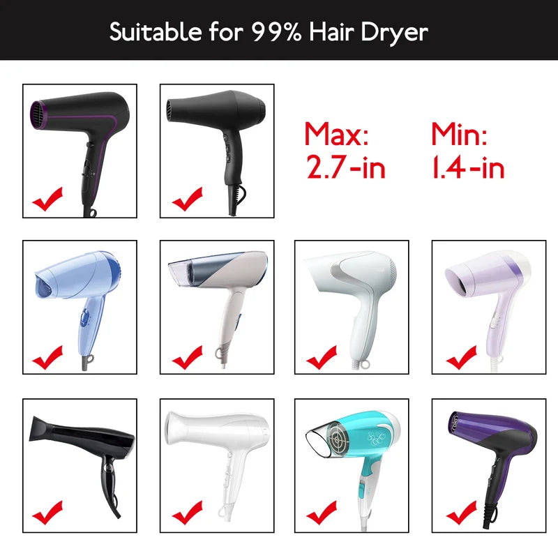 Universal Curly Hair Diffuser Attachment for Blow Dryers - Adjustable Fit