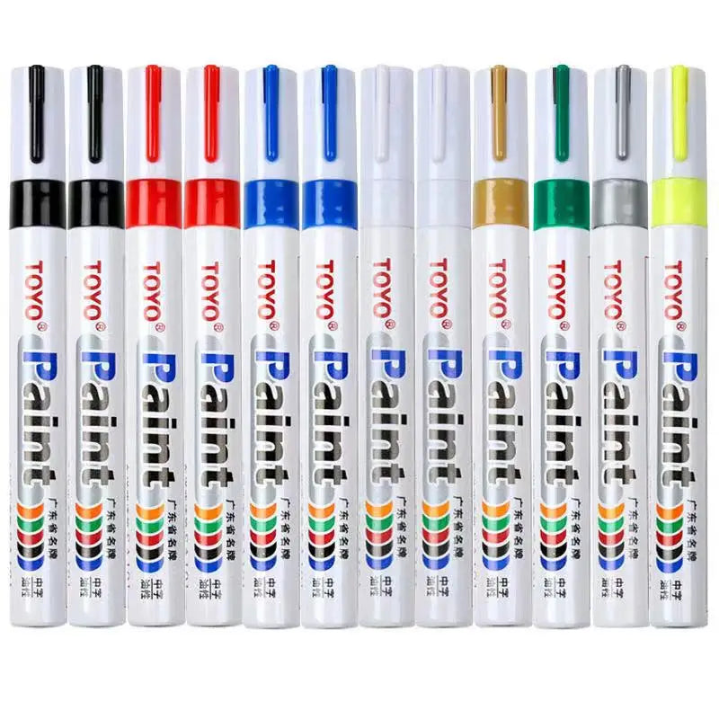 Oil-Based Paint Marker Pen for All Surfaces - White Silver Gold Permanent Markers