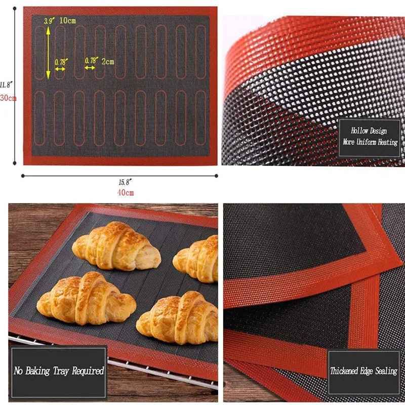 Perforated Silicone Baking Mat Non-Stick Oven Liner for Cookies Bread Macarons