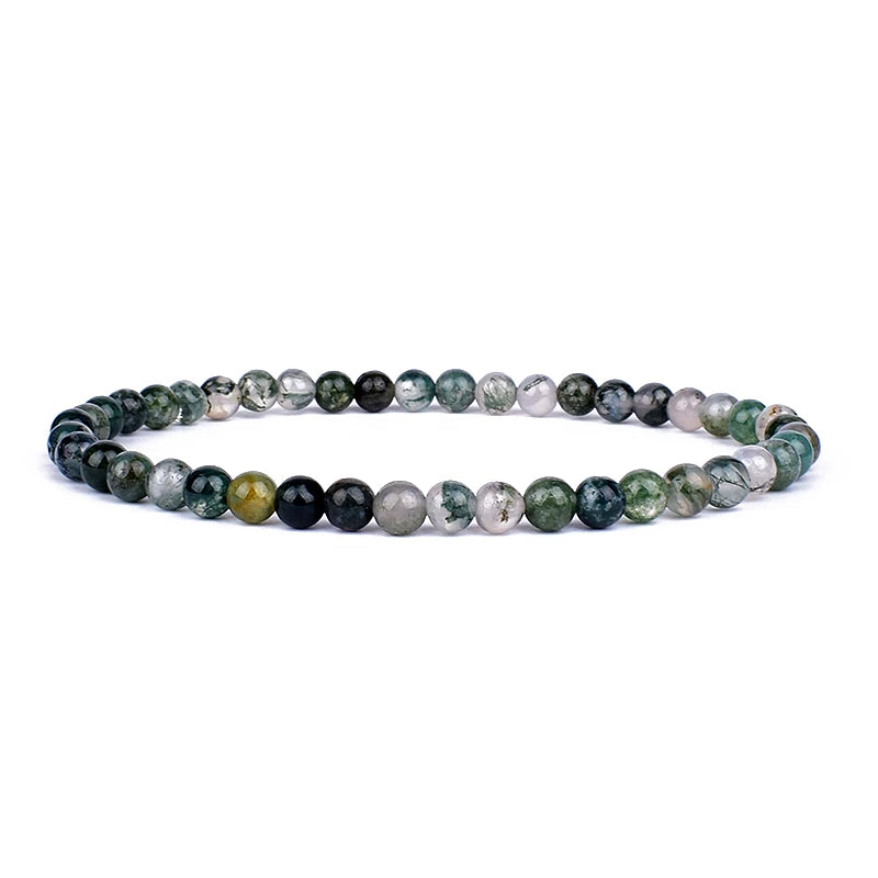 Mini Energy Bead Bracelet for Yoga Healing Natural Stone Jewelry Women Men Gift