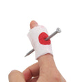 Fake Nail Through Finger Prank Toy for Halloween Kids Gags Comedy Trick