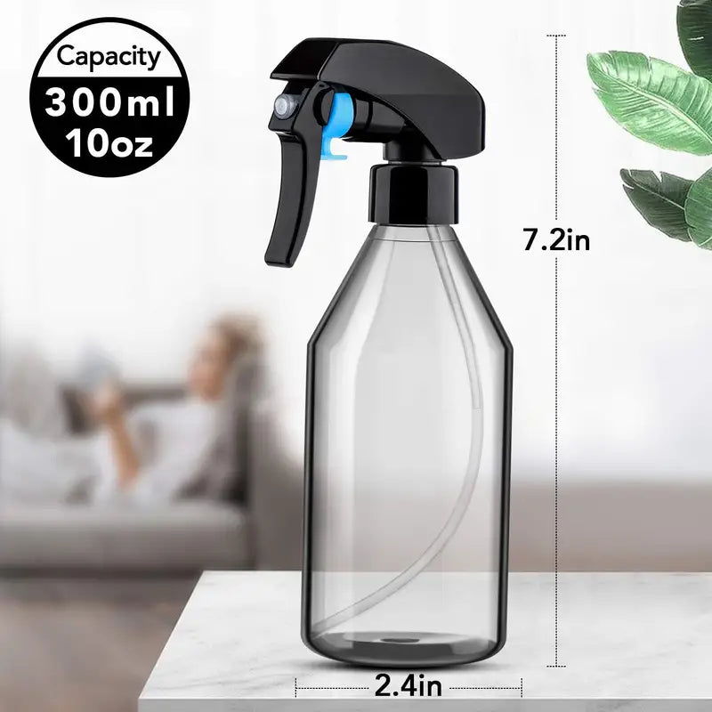 Reusable 10oz Plastic Spray Bottles Set for Gardening Cleaning and Hair Care