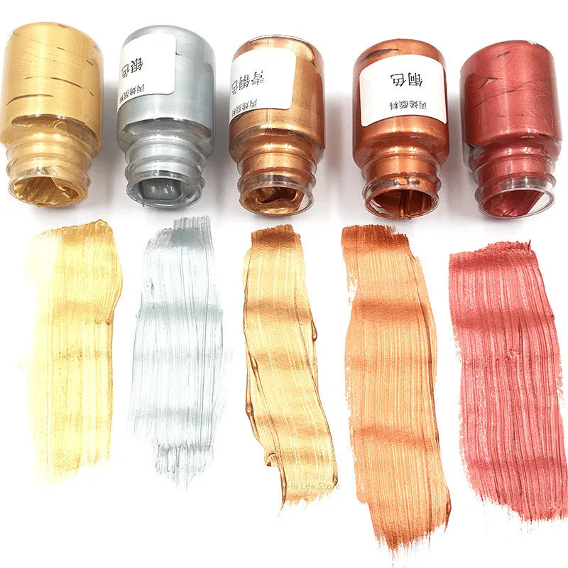 20ML Metallic Acrylic Paint - Waterproof, Faded-Resistant for Art & Crafts