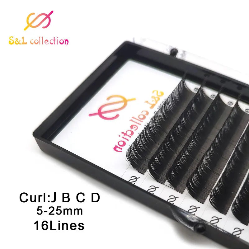 Eyelash Extension Trays - Silk C D Mix Lengths for Professional Lash Artists