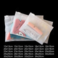 10-Pack Frosted Zipper Storage Bags for Underwear Socks Cosmetic & Clothing Organization