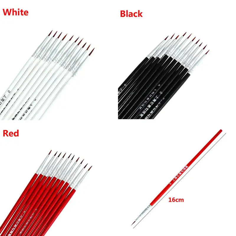 20Pcs Nail Art Brushes Set Fine Detail Drawing Pen for Acrylic & Hand Painted Nails