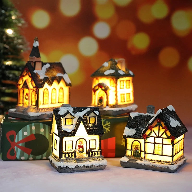 Christmas House Light Decorations for Home Ornaments & Kids Xmas Gift - Battery Operated Night Light