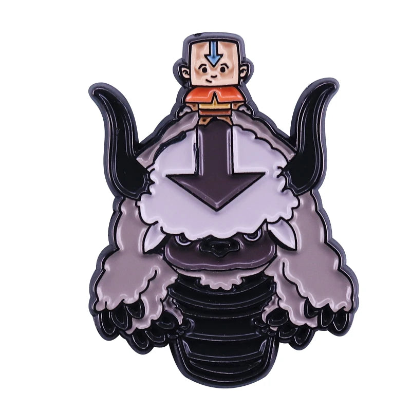 Avatar Last Airbender Enamel Pin Set Tui La Appa Zuko Blue Spirit Brooch Badge