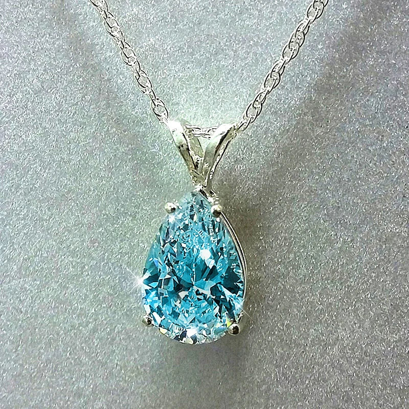 Elegant Water Drop Cubic Zirconia Necklace for Women - Gift & Wedding Jewelry