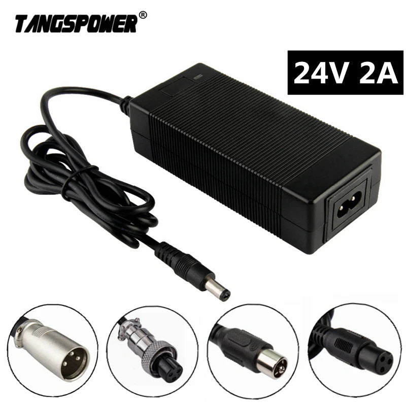 24V 2A Lead-Acid Battery Charger for Electric Wheelchair Golf Cart & Weeding Machine