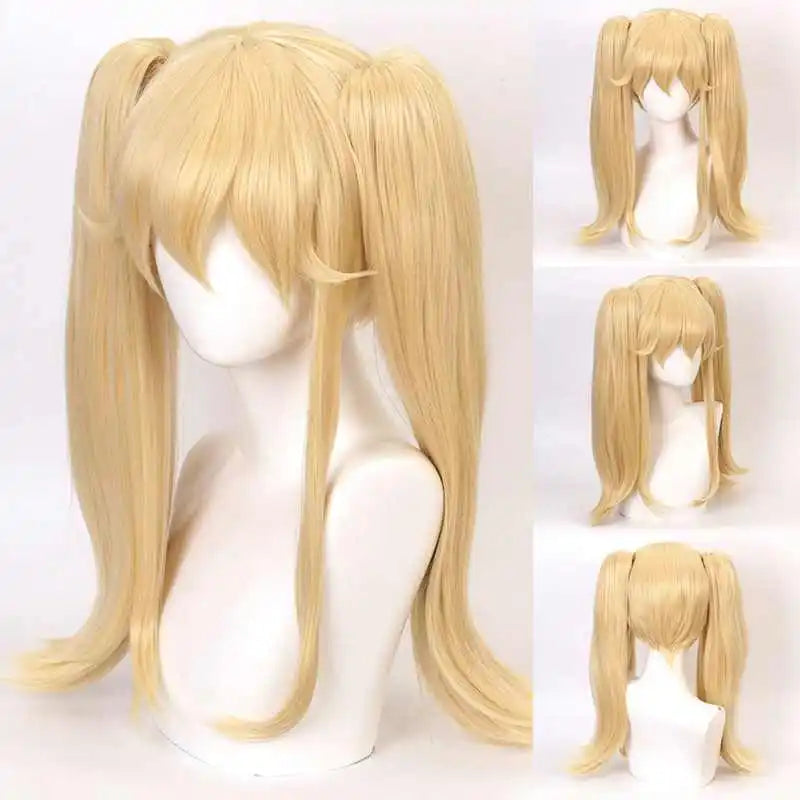 Heat Resistant Synthetic Cosplay Wig with Blonde Ponytail - Kakegurui Mary Saotome Style