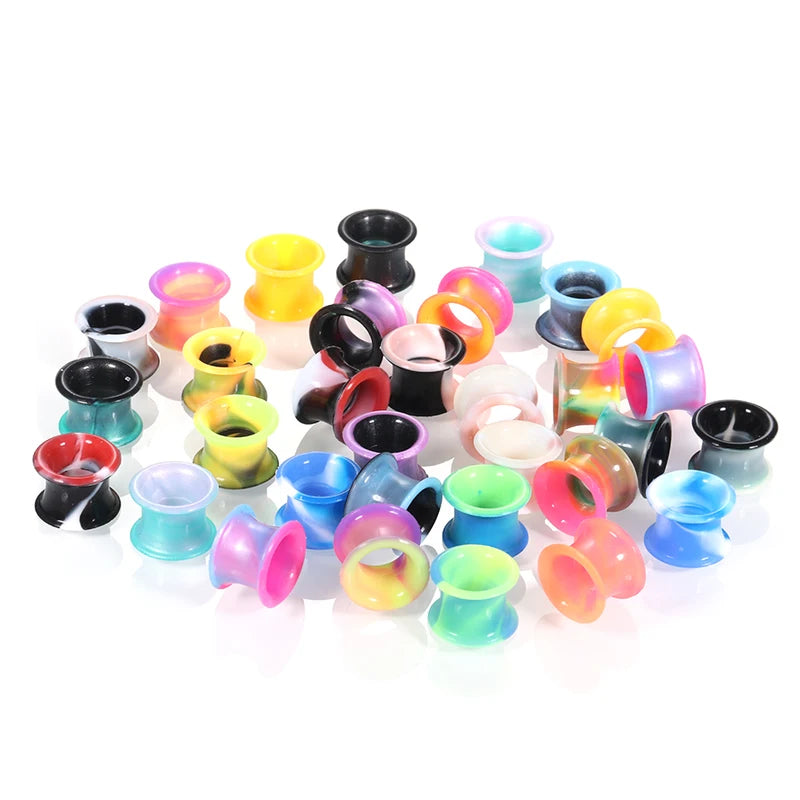 Silicone Ear Gauge Plugs Tunnel Flesh Stretchers 3-25MM 32PCS Piercing Kit