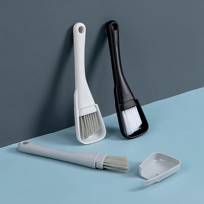 Window Groove Cleaning Brush and Dustpan Set for Gaps - 2 in 1 Household Cleaning Tool