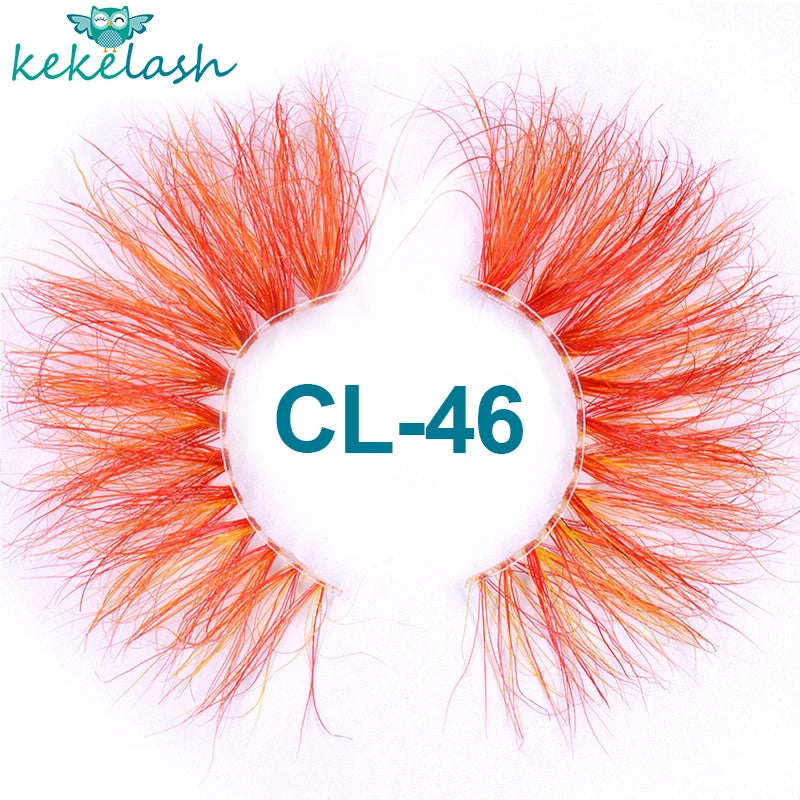 Rainbow Mink Eyelash Strips - 25mm Long, Bulk Party & Cosplay Makeup Lashes