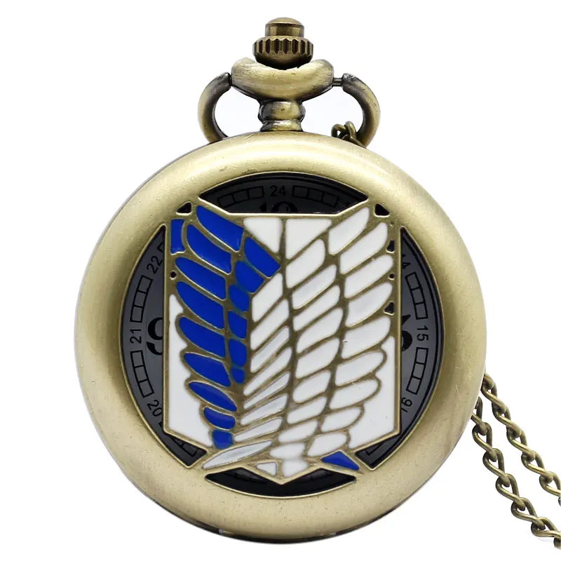 Antique Retro Quartz Pocket Watch Chain Necklace with Pendant - Unisex Gift