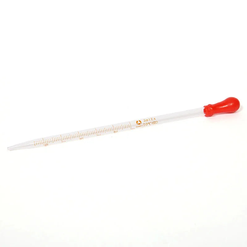 Graduated Glass Dropper Pipette Set for Laboratory Liquid Transfer - 0.5ml to 3ml