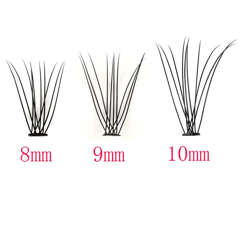 False Eyelash Extension Lashes Set - Multiple Lengths & Colors, Natural & Light 0.1mm Thickness
