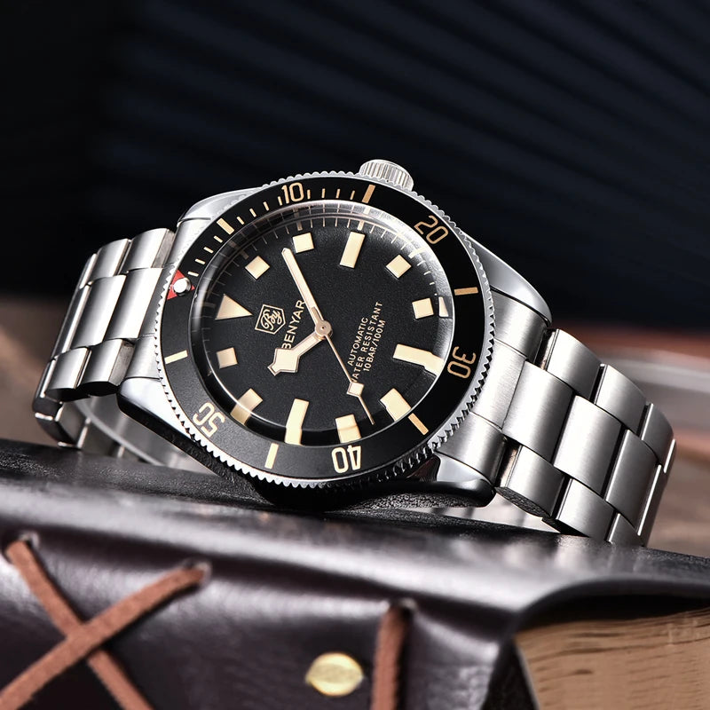 Men's Mechanical Automatic Sport Watch 50M Waterproof Stainless Steel Luminous