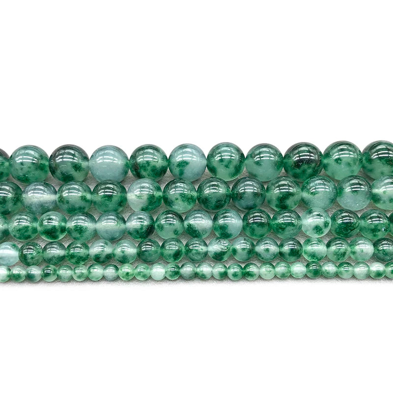 Natural Green Chalcedony Beads for Jewelry Making - Strand 15 Inches, 2-12mm