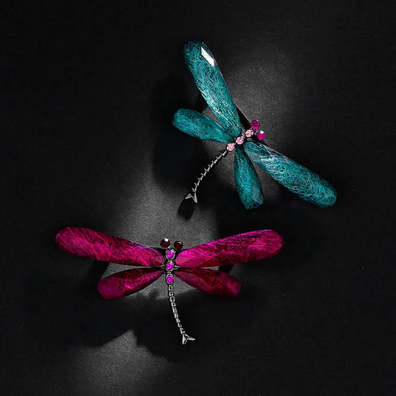 Vintage Dragonfly Brooch Pin for Women Insect Animal Jewelry