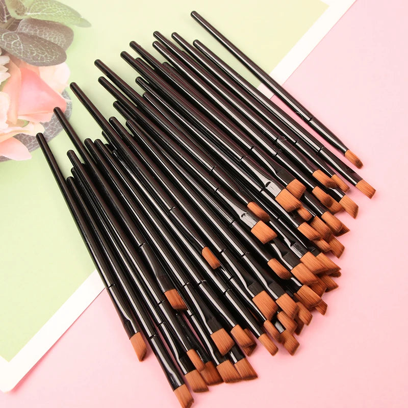 50/100pcs Makeup Brush Set - Eyebrow, Eyeshadow, Mascara & Blending Brushes