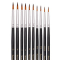 Miniature Detail Paint Brush Set - 10 Soft Fine Art Brushes for Acrylic Watercolor Oil Painting & Model Making