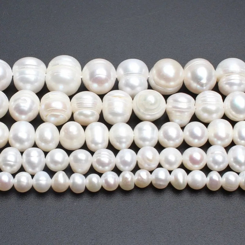 Natural Freshwater Pearl Beads for Jewelry Making - Irregular White 5-11mm
