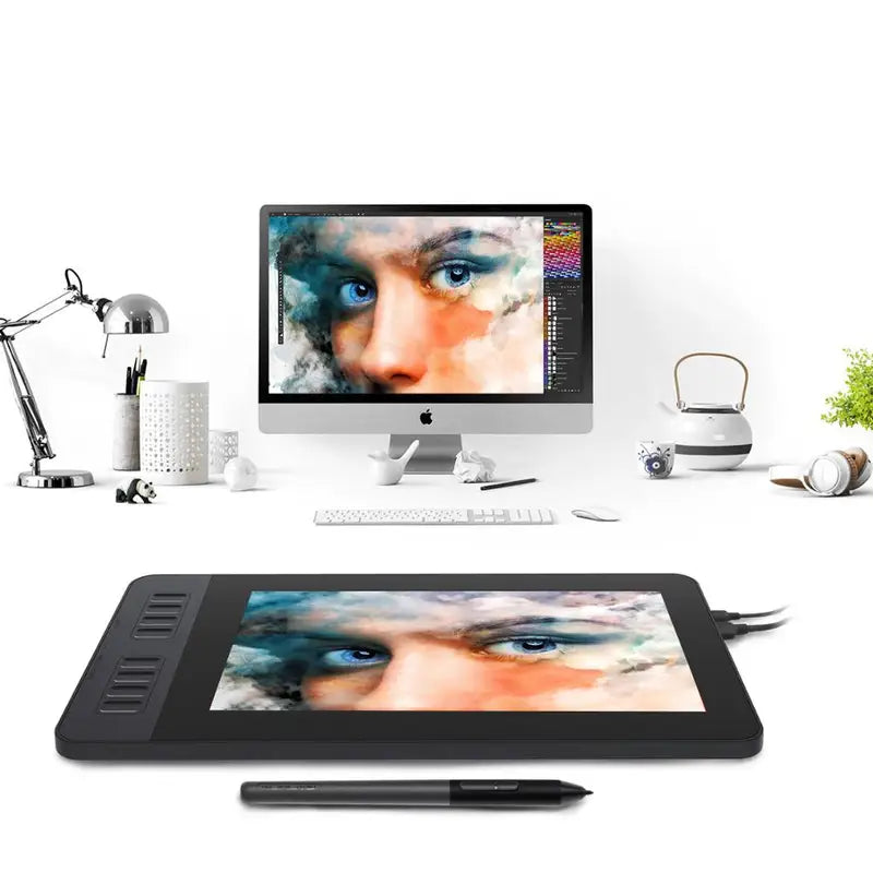 11.6 Inch Graphics Drawing Tablet with Full HD IPS Screen, 8 Shortcut Keys & Battery-Free Stylus