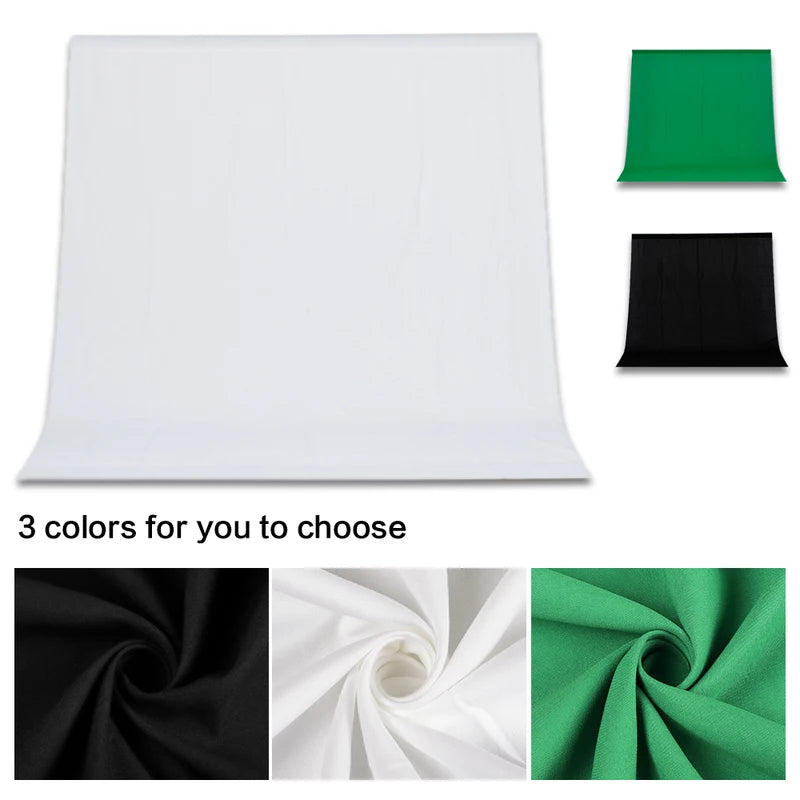Photography Backdrop Cloth - Black, White, Green Cotton Muslin Studio Backgrounds