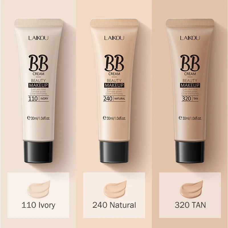 Waterproof Long Lasting BB Cream Face Foundation Makeup with Concealer & Brightening Effect