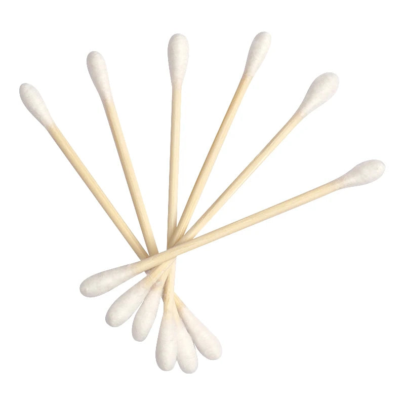 100 Pcs Double Head Cotton Swabs Disposable Makeup & Ear Cleaning Tools