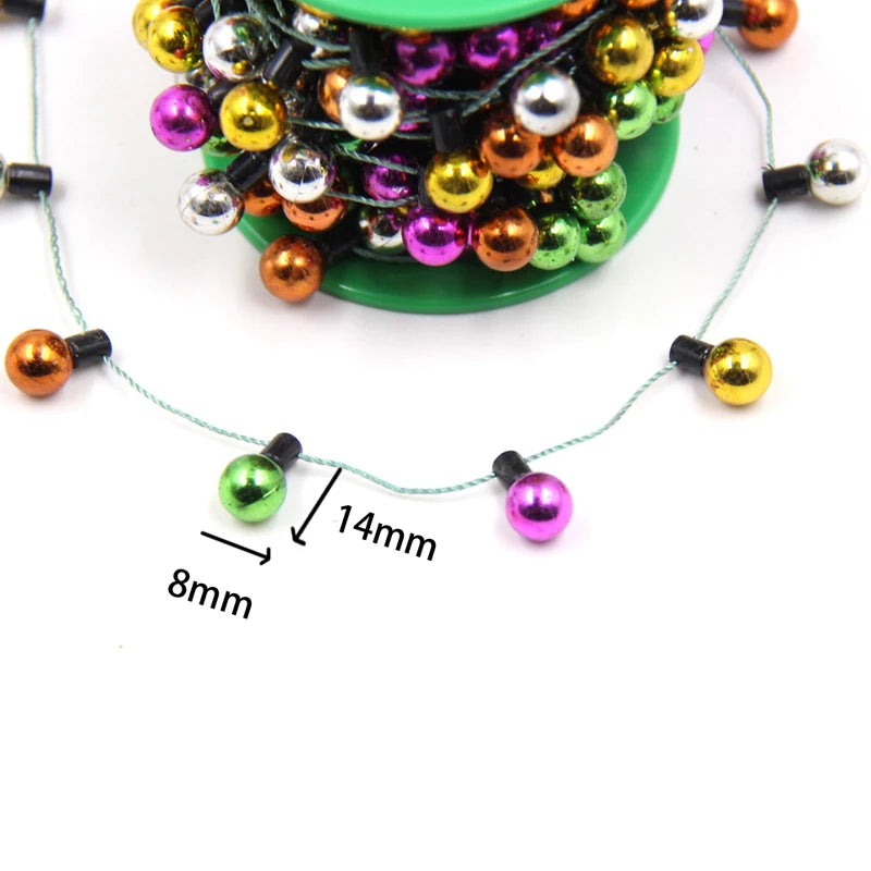 Colorful Christmas Garland String Lights, No Electricity, DIY Small Bulbs, 3/5 Meters